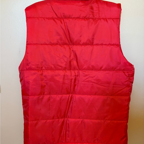 Vibrant Red Puffer Vest NWOT - Picture 2 of 4